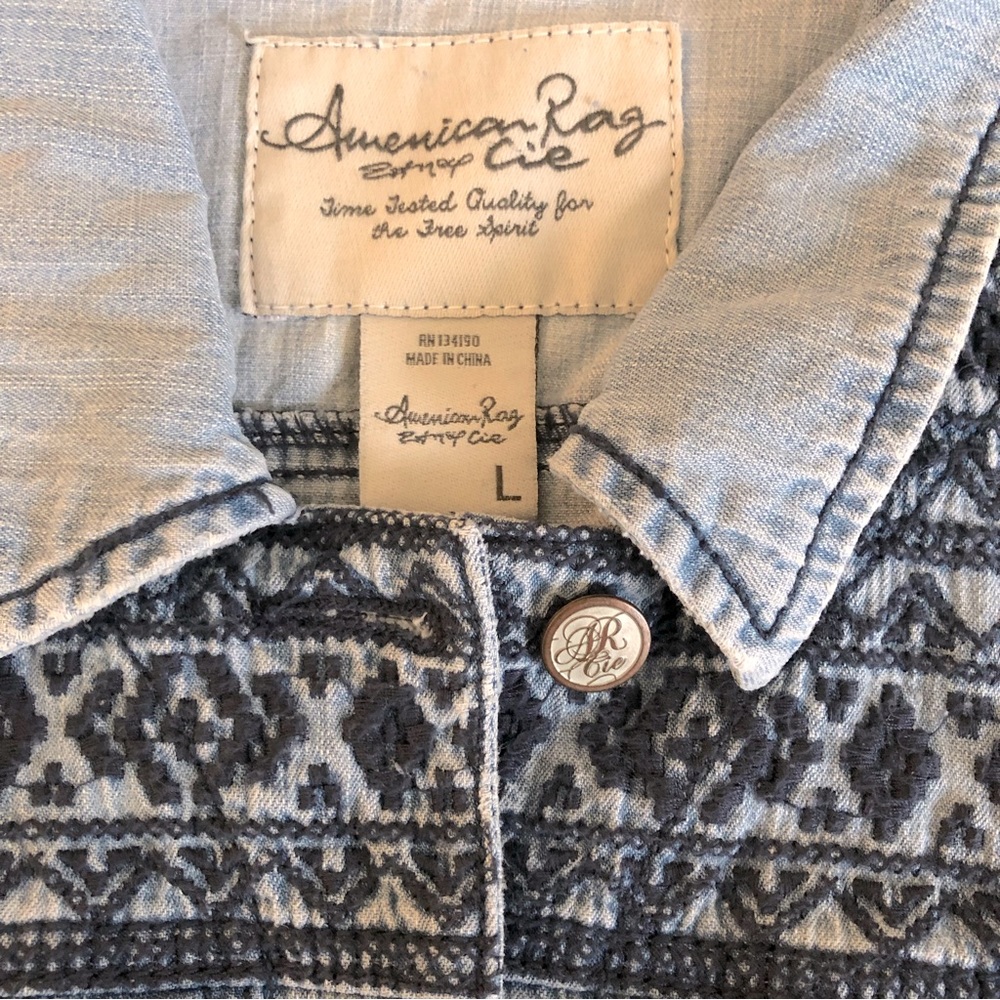 American Rag Embroidered Button Up Shirt - Picture 5 of 7